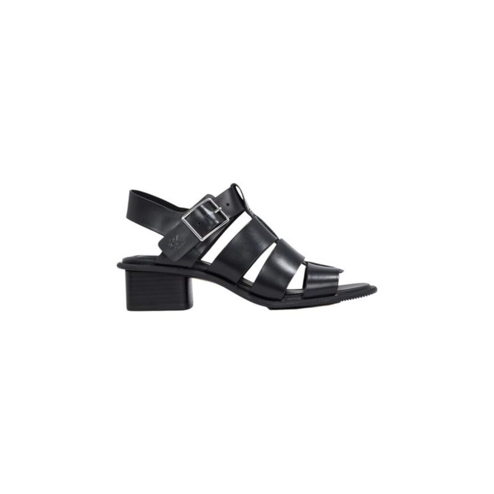Calvin Klein Jeans Black Polyester Flat Women's Sandals